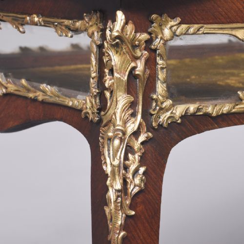 QUALITY ORMOLU GILDED BRONZE MOUNTED VICTORIAN LARGESIZE ROSEWOOD BIJOUTERIE TABLE - ADDITIONAL PHOTO 2