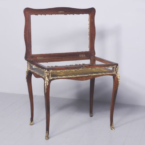 QUALITY ORMOLU GILDED BRONZE MOUNTED VICTORIAN LARGESIZE ROSEWOOD BIJOUTERIE TABLE - ADDITIONAL PHOTO 6