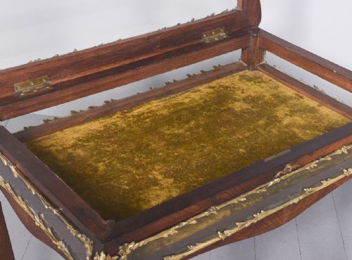 QUALITY ORMOLU GILDED BRONZE MOUNTED VICTORIAN LARGESIZE ROSEWOOD BIJOUTERIE TABLE - ADDITIONAL PHOTO 7