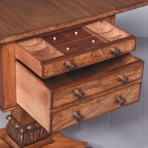 EARLY VICTORIANWILLIAM IV MAHOGANY WORKTABLE LAMPSTAND - ADDITIONAL PHOTO 7