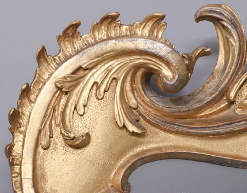 A MID19TH CENTURY CARVED WOOD AND GILDED WALL MIRROR - ADDITIONAL PHOTO 2