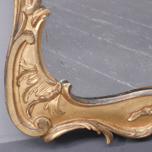 A MID19TH CENTURY CARVED WOOD AND GILDED WALL MIRROR - ADDITIONAL PHOTO 3