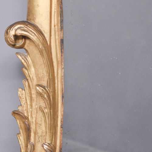 A MID19TH CENTURY CARVED WOOD AND GILDED WALL MIRROR - ADDITIONAL PHOTO 5
