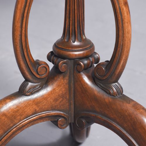 MIDVICTORIAN BURR WALNUT OCCASIONAL TABLE - ADDITIONAL PHOTO 4