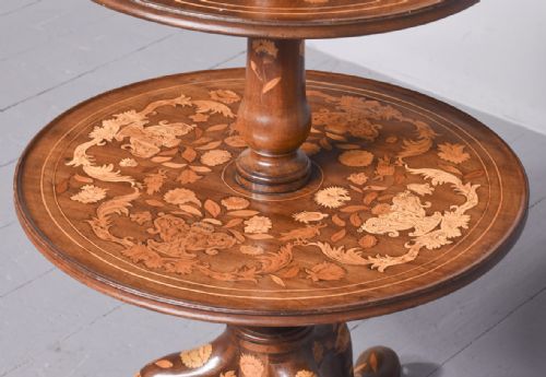 GEORGE III BRITISH 3 TIER MAHOGANY DUMBWAITER - ADDITIONAL PHOTO 1