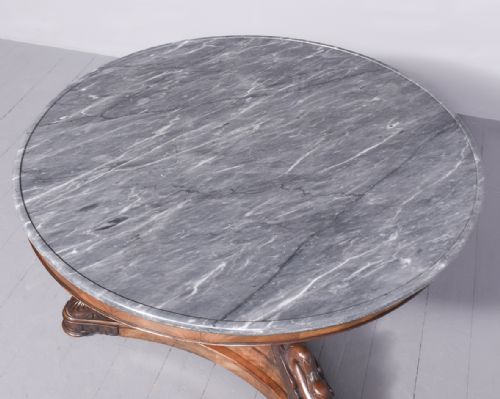 FRENCH EMPIRE MARBLE TOP CENTER TABLE - ADDITIONAL PHOTO 11