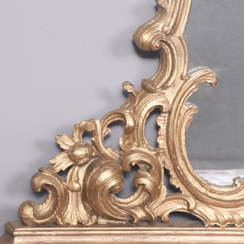 VICTORIAN ROCOCO HANDCARVED GILTWOOD CONSOLE TABLE WITH MIRROR - ADDITIONAL PHOTO 3