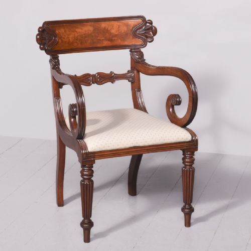 GEORGE IV SCOTTISH MAHOGANY ARMCHAIR