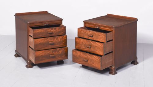 PAIR OF MAHOGANY BEDSIDES BY WHYTOCK REID OF EDINBURGH - ADDITIONAL PHOTO 5