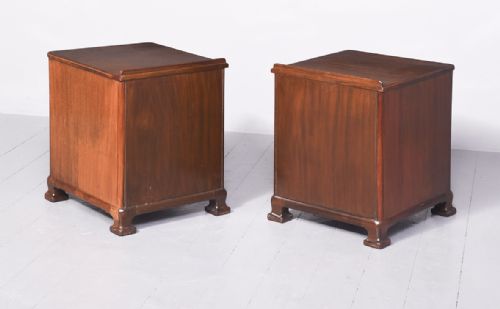 PAIR OF MAHOGANY BEDSIDES BY WHYTOCK REID OF EDINBURGH - ADDITIONAL PHOTO 8