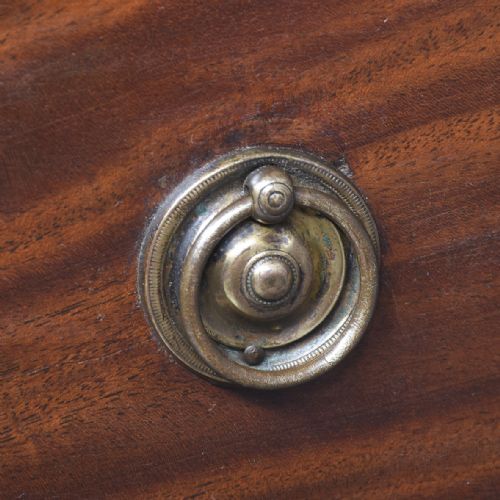 NEAT SIZE LATE VICTORIAN MAHOGANY KNEE HOLE DESK - ADDITIONAL PHOTO 5