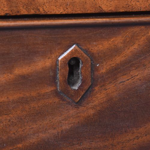 NEAT SIZE LATE VICTORIAN MAHOGANY KNEE HOLE DESK - ADDITIONAL PHOTO 8