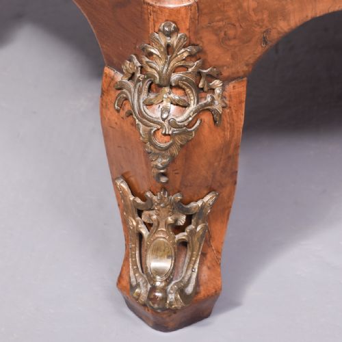 MAGNIFICENT ORMOLU MOUNTED FRENCH BURR WALNUT 2 DOOR ARMOIRE - ADDITIONAL PHOTO 4
