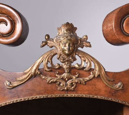 MAGNIFICENT ORMOLU MOUNTED FRENCH BURR WALNUT 2 DOOR ARMOIRE - ADDITIONAL PHOTO 9