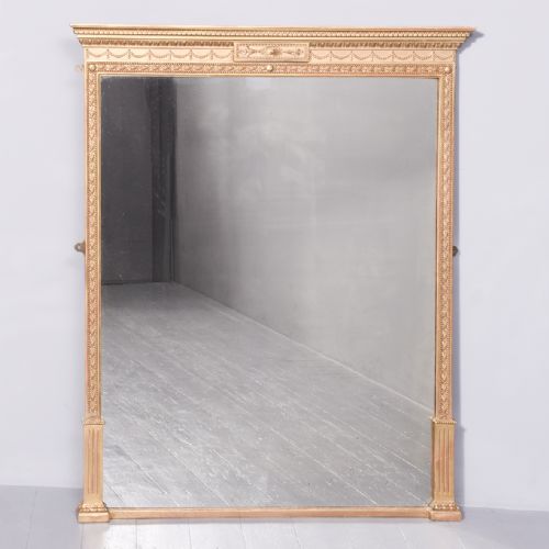 19th Century Adam-style Giltwood Overmantel Mirror