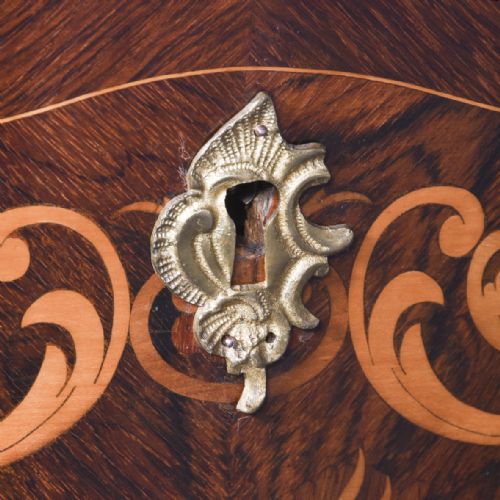 DECORATIVE FRENCH MARQUETRY INLAID WALNUT SECRETAIREAABBANT - ADDITIONAL PHOTO 1