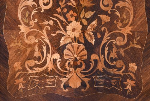 DECORATIVE FRENCH MARQUETRY INLAID WALNUT SECRETAIREAABBANT - ADDITIONAL PHOTO 2