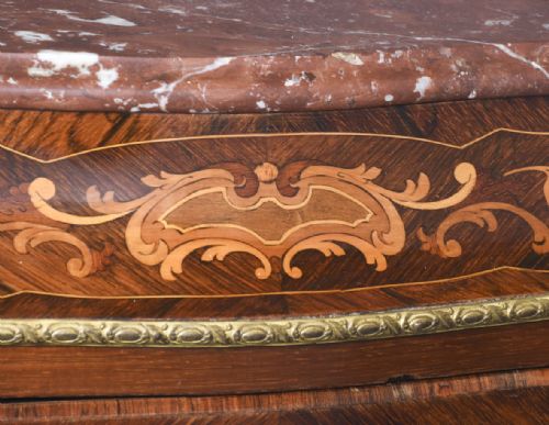 DECORATIVE FRENCH MARQUETRY INLAID WALNUT SECRETAIREAABBANT - ADDITIONAL PHOTO 5