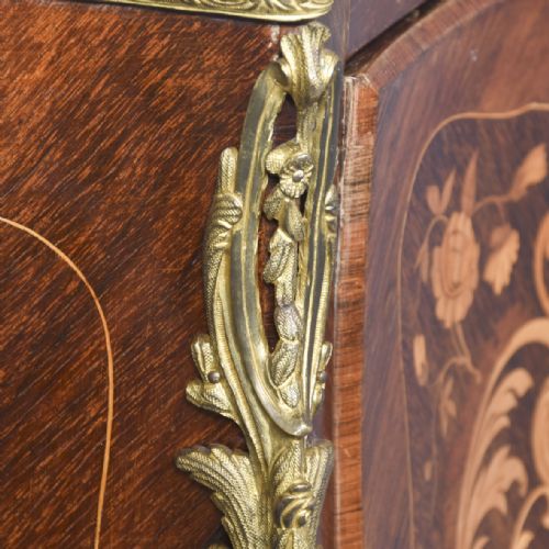 DECORATIVE FRENCH MARQUETRY INLAID WALNUT SECRETAIREAABBANT - ADDITIONAL PHOTO 6