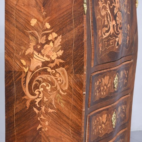 DECORATIVE FRENCH MARQUETRY INLAID WALNUT SECRETAIREAABBANT - ADDITIONAL PHOTO 8