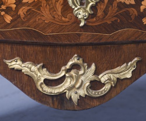 DECORATIVE FRENCH MARQUETRY INLAID WALNUT SECRETAIREAABBANT - ADDITIONAL PHOTO 10