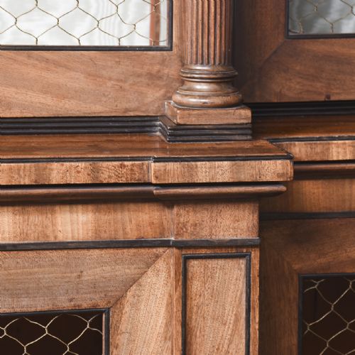 EXHIBITION QUALITY REGENCY 4 DOOR CABINET BOOKCASE - ADDITIONAL PHOTO 15