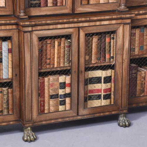 EXHIBITION QUALITY REGENCY 4 DOOR CABINET BOOKCASE - ADDITIONAL PHOTO 24