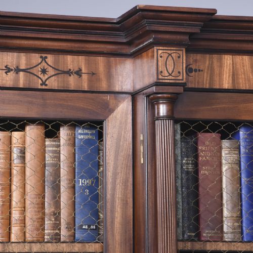 EXHIBITION QUALITY REGENCY 4 DOOR CABINET BOOKCASE - ADDITIONAL PHOTO 25