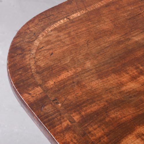 EXCEPTIONAL QUALITY INLAID FIGURED MAHOGANY GEORGE III SOFA TABLE - ADDITIONAL PHOTO 7