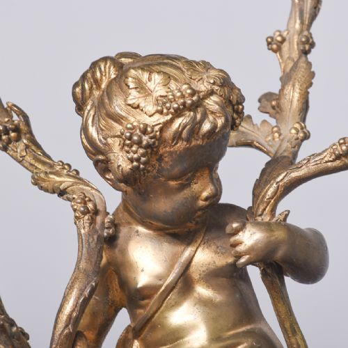 FRENCH ORMOLU AND MARBLE CANDELABRA - ADDITIONAL PHOTO 5