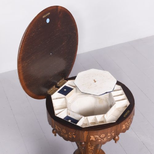 VICTORIAN CONE SHAPED WORK BOX - ADDITIONAL PHOTO 9