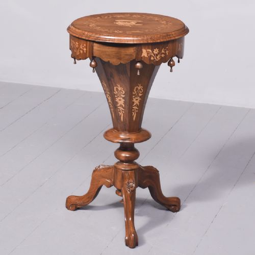 VICTORIAN CONE SHAPED WORK BOX - ADDITIONAL PHOTO 10