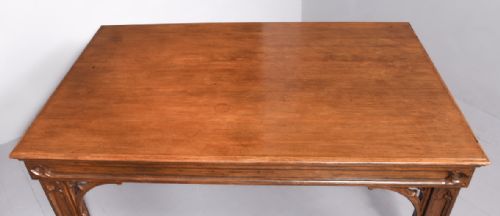 A GOTHIC OAK DINING TABLE - ADDITIONAL PHOTO 3