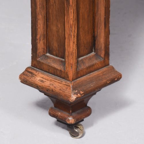 A GOTHIC OAK DINING TABLE - ADDITIONAL PHOTO 6