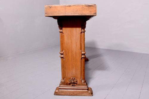 NARROW PITCH PINE FREESTANDING TABLE - ADDITIONAL PHOTO 3