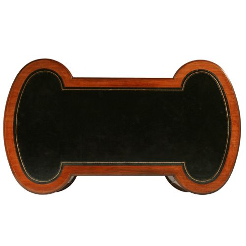AN HOUR GLASS SHAPED MAHOGANY PARTNERS DESK - ADDITIONAL PHOTO 6