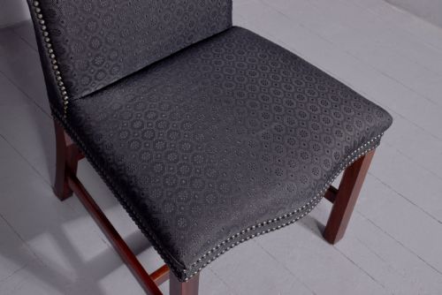 A SET OF FOUR GEORGE IIISTYLE UPHOLSTERED SIDE CHAIRS MADE BY HOWARD CO LONDON - ADDITIONAL PHOTO 2