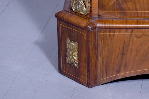 VICTORIAN FIGURED WALNUT MARQUETRY INLAID TWODOOR GLAZED CABINET - ADDITIONAL PHOTO 3
