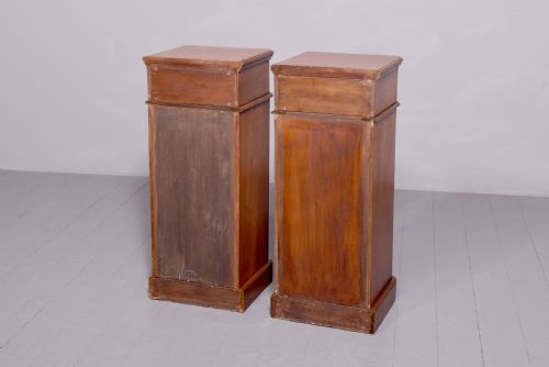 RARE PAIR OF TALL MIDVICTORIAN MAHOGANY WELLINGTONTYPE CHEST OF DRAWERS - ADDITIONAL PHOTO 7