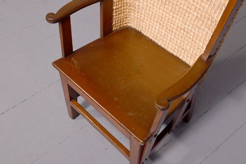 UNUSUAL STAINED BEECH ORKNEY CHAIR - ADDITIONAL PHOTO 3