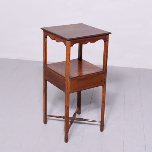 George III Mahogany 2 Tier Occasional Table/nightstand