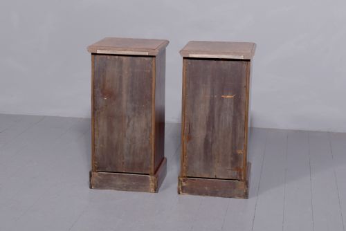 PAIR OF LATE VICTORIAN BURR WALNUT SMALL CHESTS OF DRAWERSBEDSIDE LOCKERS - ADDITIONAL PHOTO 3
