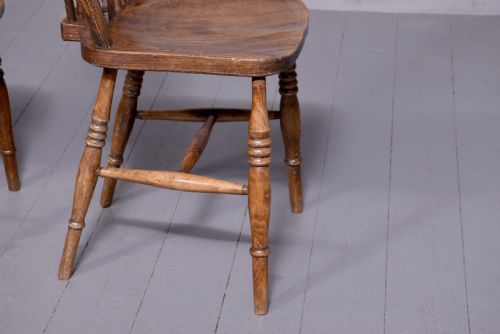 SET OF FOUR ELM WINDSOR CHAIRS - ADDITIONAL PHOTO 2