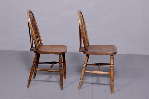 SET OF FOUR ELM WINDSOR CHAIRS - ADDITIONAL PHOTO 3