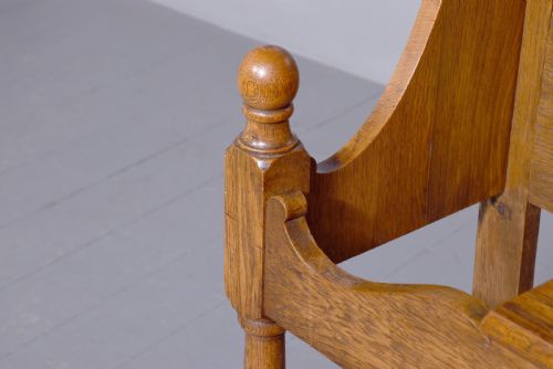 OAK ART NOUVEAU HALL STAND - ADDITIONAL PHOTO 5