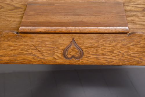 OAK ART NOUVEAU HALL STAND - ADDITIONAL PHOTO 10