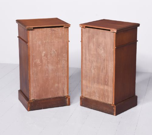 PAIR OF LATE VICTORIAN MAHOGANY NEAT SIZE CHEST OF DRAWERSBEDSIDE LOCKERS - ADDITIONAL PHOTO 5