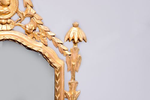 LATE 18TH CENTURY CARVED NEOCLASSICALSTYLE GILTWOOD WALL MIRROR POSSIBLY SWEDISH - ADDITIONAL PHOTO 1