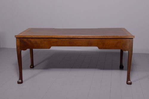 RARE LARGE CROSSBANDED MAHOGANY WHYTOCK REID DESK OR LIBRARY TABLE - ADDITIONAL PHOTO 4