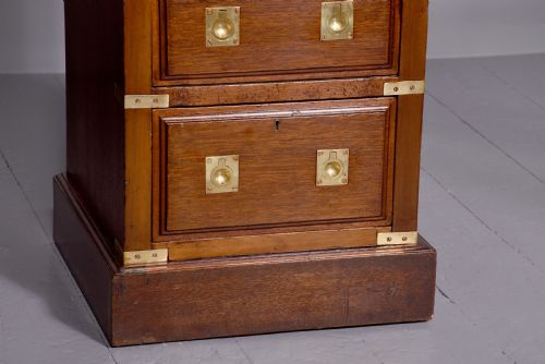 PAIR OF VICTORIAN MAHOGANY MILITARY STYLE LOCKERSSMALL CHESTS - ADDITIONAL PHOTO 2